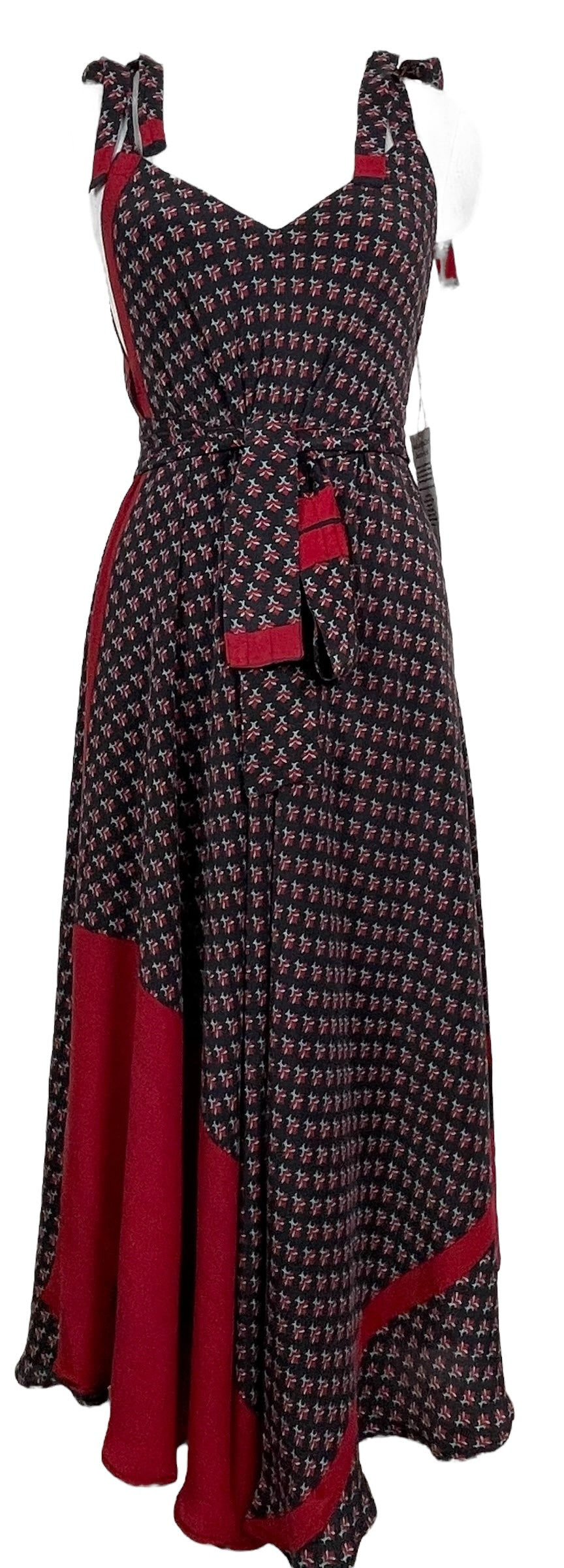 PRC7842 Avatar Pure Silk Maxi Dress with Belt - Velora