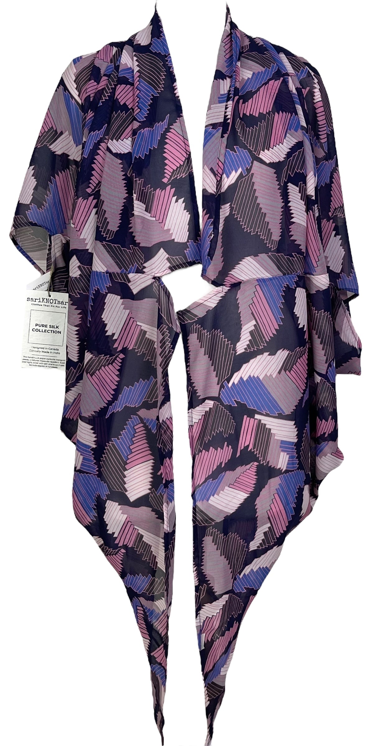 PRG7044 Sheer Avatar Pure Silk Cardigan - Velora