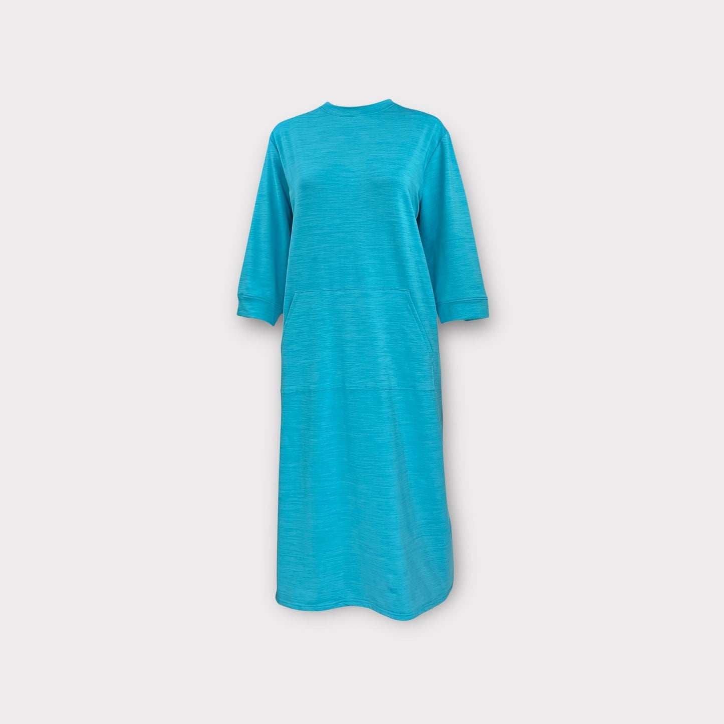 Adaptive Women’s Stretch Fleece Dress – Back Opening, Crew-Neck, Aqua Wash Adaptive Comfort Clothing
