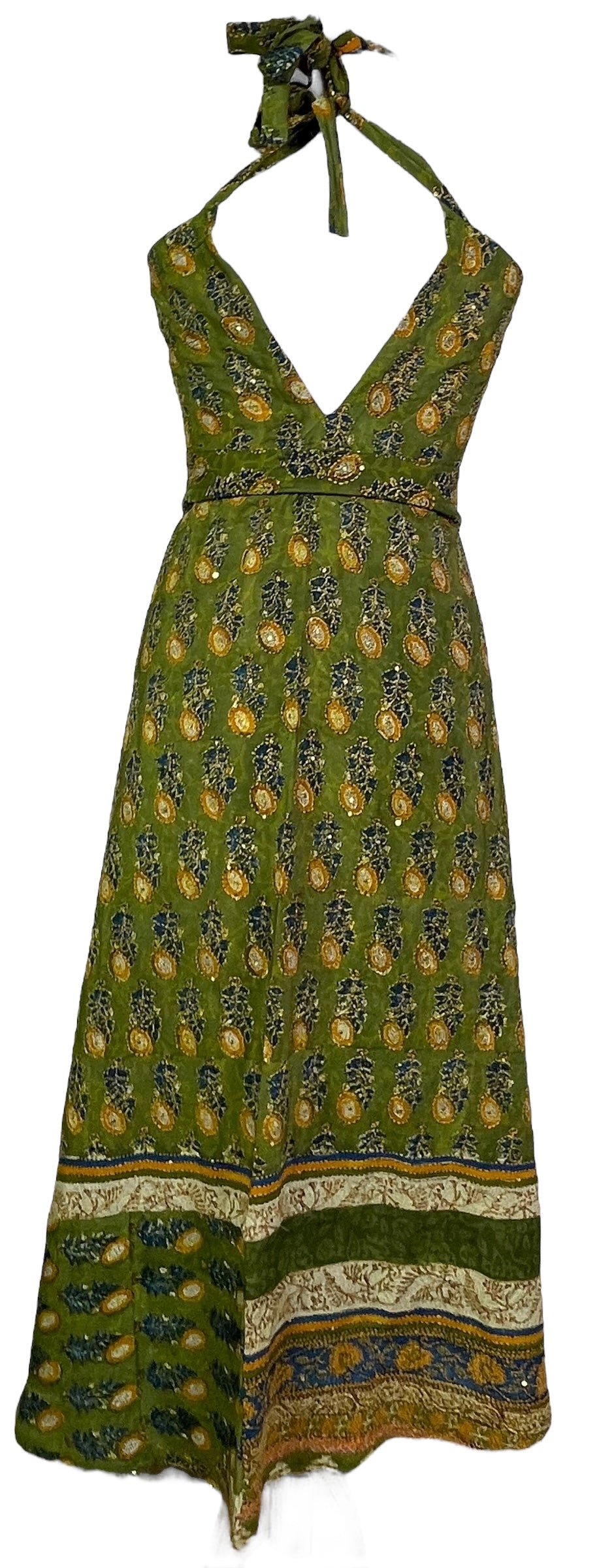 PRC7759 Avatar Pure Silk Maxi Dress with Belt - Velora