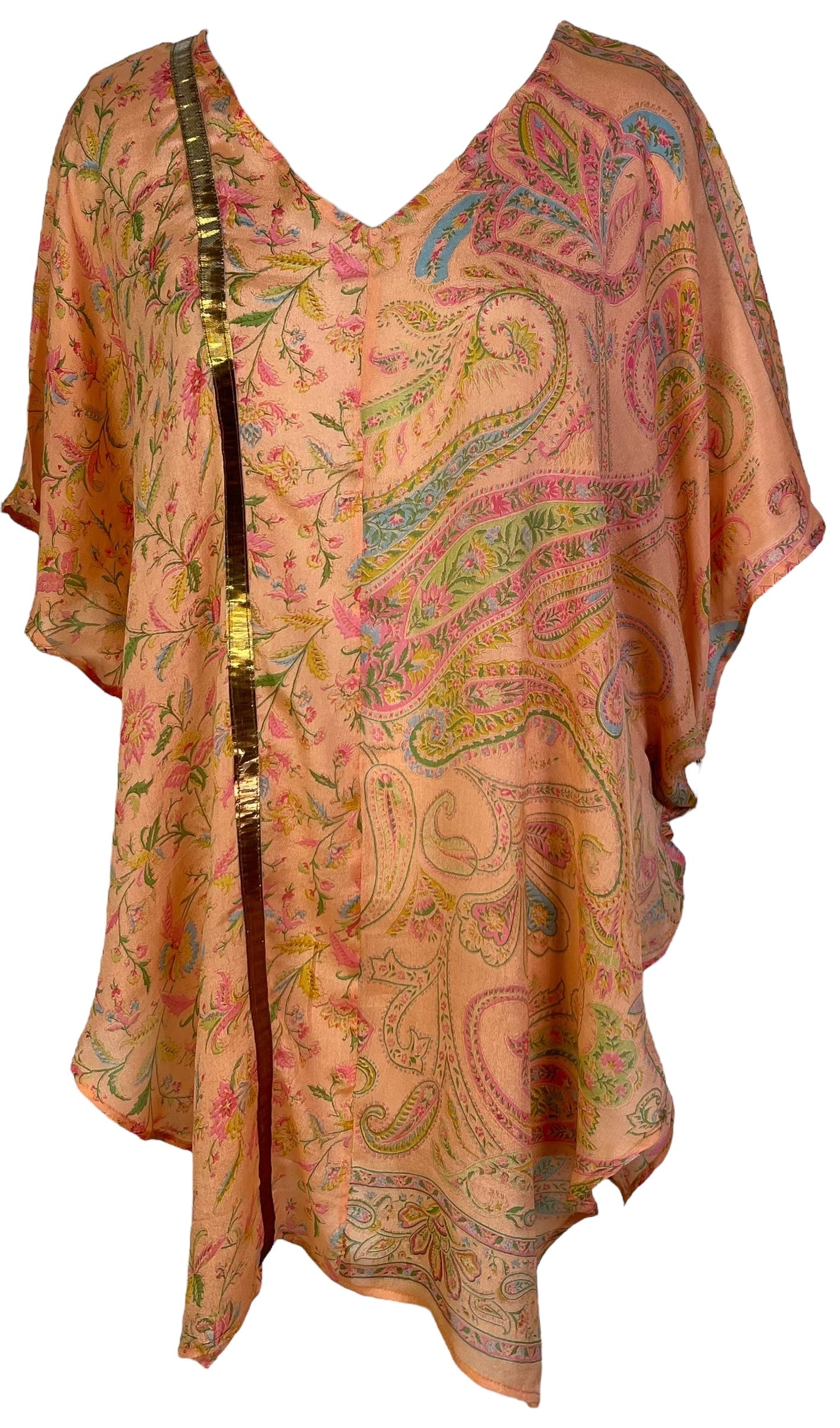 PCH6997 Very Sheer Avatar Pure Silk Waterfall Top - Velora