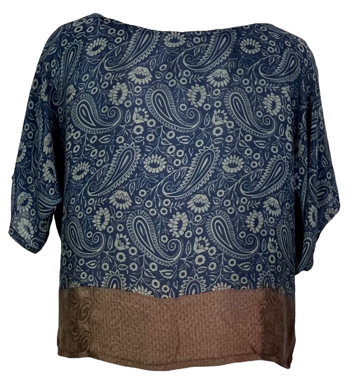 PRC4953 Avatar Pure Silk Boxy Top - Velora