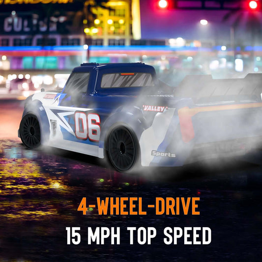 Racent 1:14 Drift RC Car for Kids, 4WD 2.4Ghz with LED Lights, Dual Battery - Velora Luxury Fashion