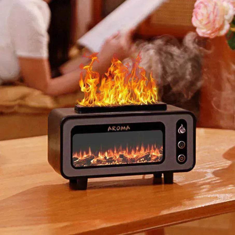 Retro Fireplace Aroma Diffuser Simulation Flame Creative Desktop Humidifier EX-STOCK Canada