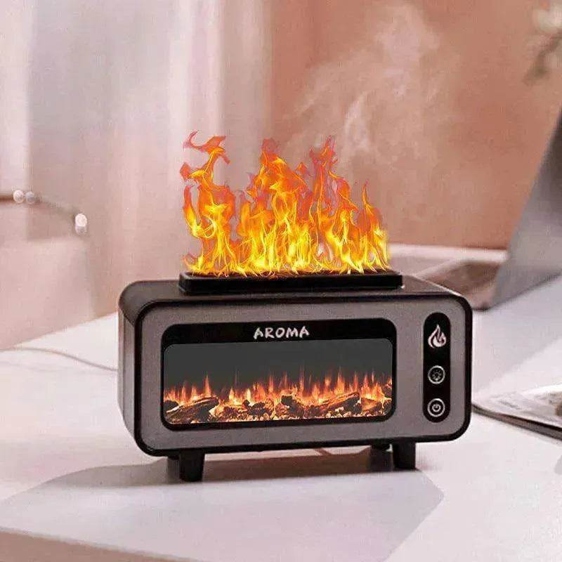 Retro Fireplace Aroma Diffuser Simulation Flame Creative Desktop Humidifier EX-STOCK Canada