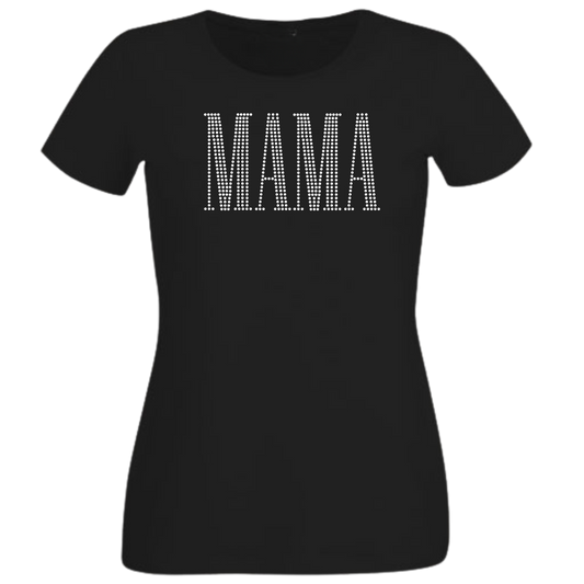 MAMA Rhinestone Shirt – Mom Life Sparkle Bling Tee | Blingdazzel