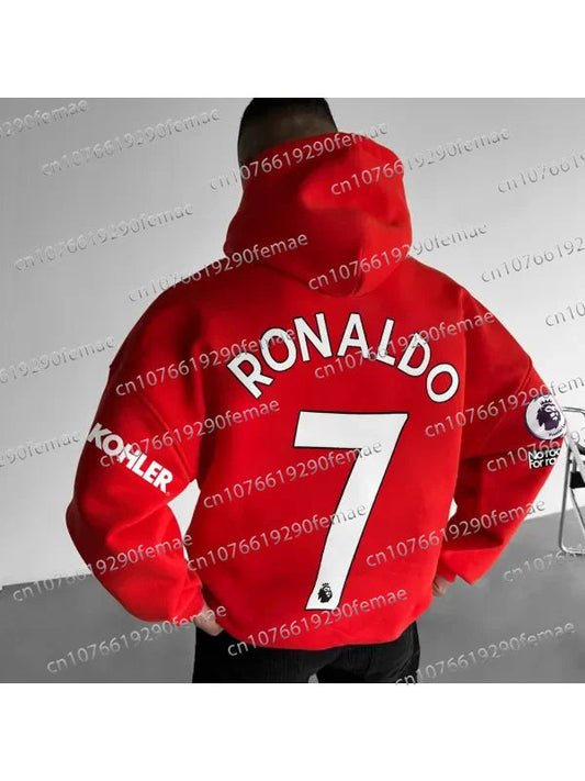 Ronaldo-Long Sleeved Hooded Sweatshirt for Men, Comfortable and Fashionable Sportswear, Daily Street Leisure - Velora