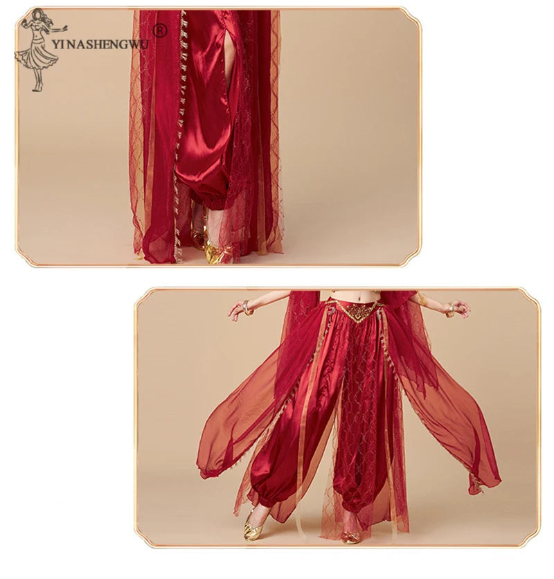 Western Regions Princess Set Dunhuang Dance Belly Dance Bollywood Costume Cosplay Exotic Scenery Indian Dance Performance Set - Velora
