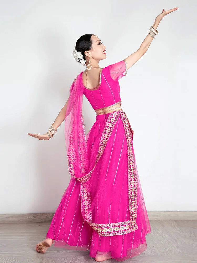 Traditional Indian Clothing Pakistani Sari Women's Elegant Dress Party Cosplay Dance Dress Stage Dress Velora
