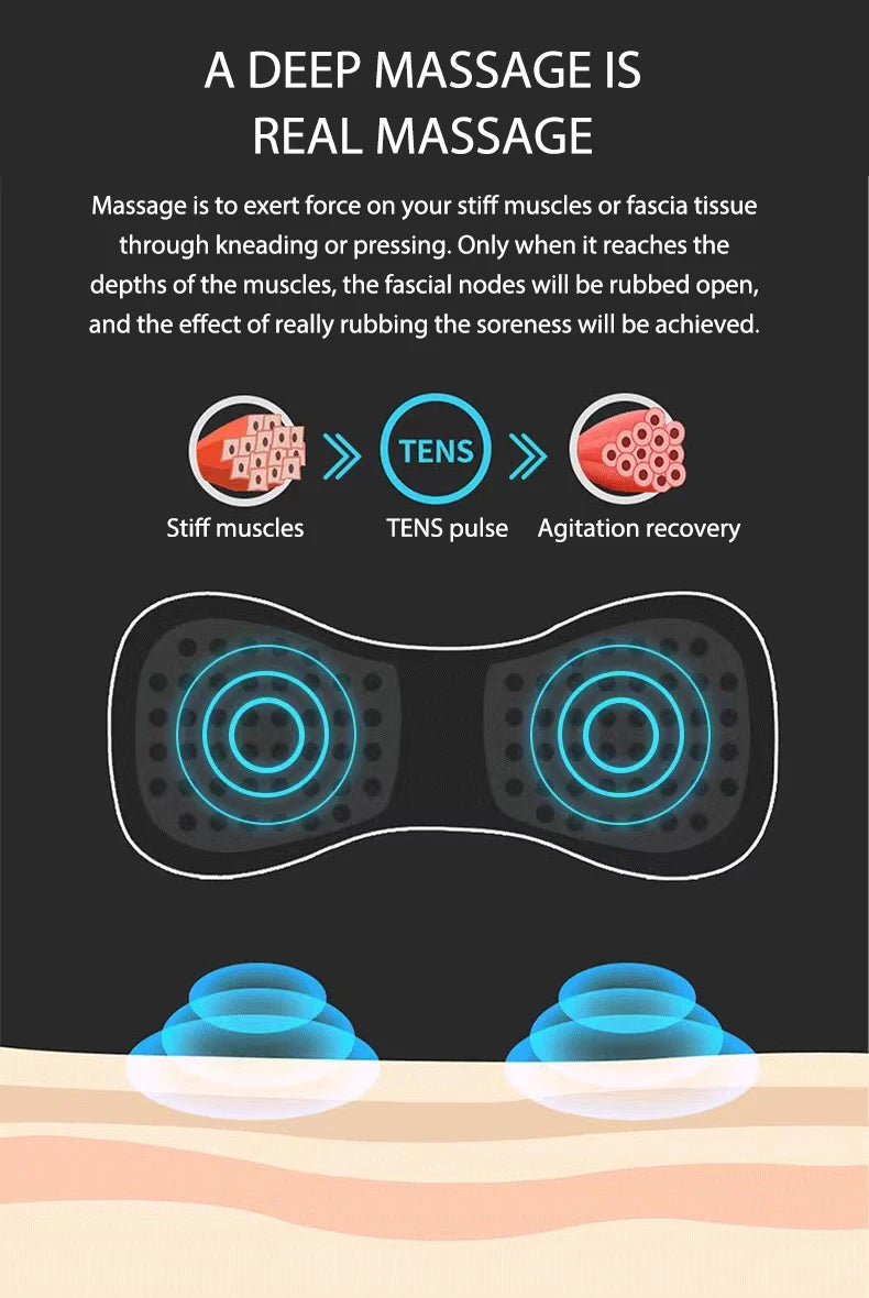 Tens Massager Electrode Pads For EMS Neck Massager Gel Patch Accessories Trainer Exerciser Replacement Muscle Stimulator Sticker Velora