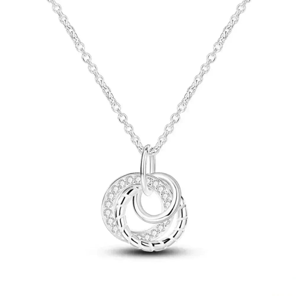 Radiate Timeless Elegance: Round CZ Pendant Necklace (925 Sterling Silver) Itz Luxury