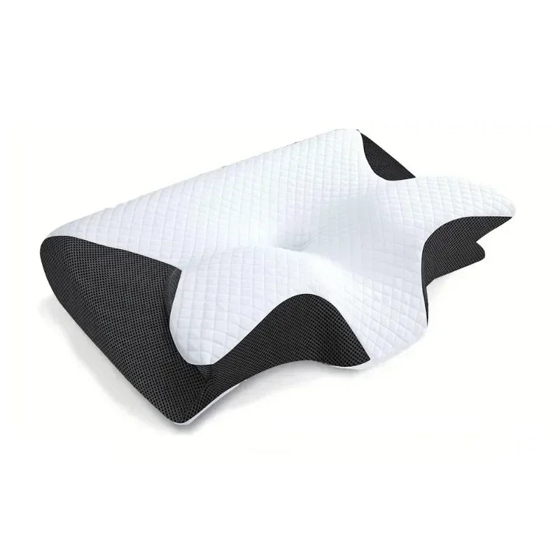 Releep Cervical Neck Pillow Neck Pain Relief Adjustable Contour Pillow for Sleeping Ergonomic Memory Foam Pillow Side Sleeper Velora