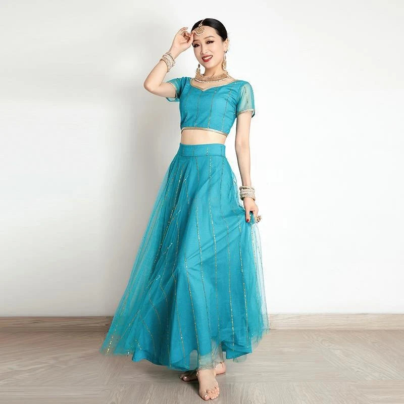 Traditional Indian Clothing Pakistani Sari Women's Elegant Dress Party Cosplay Dance Dress Stage Dress Velora