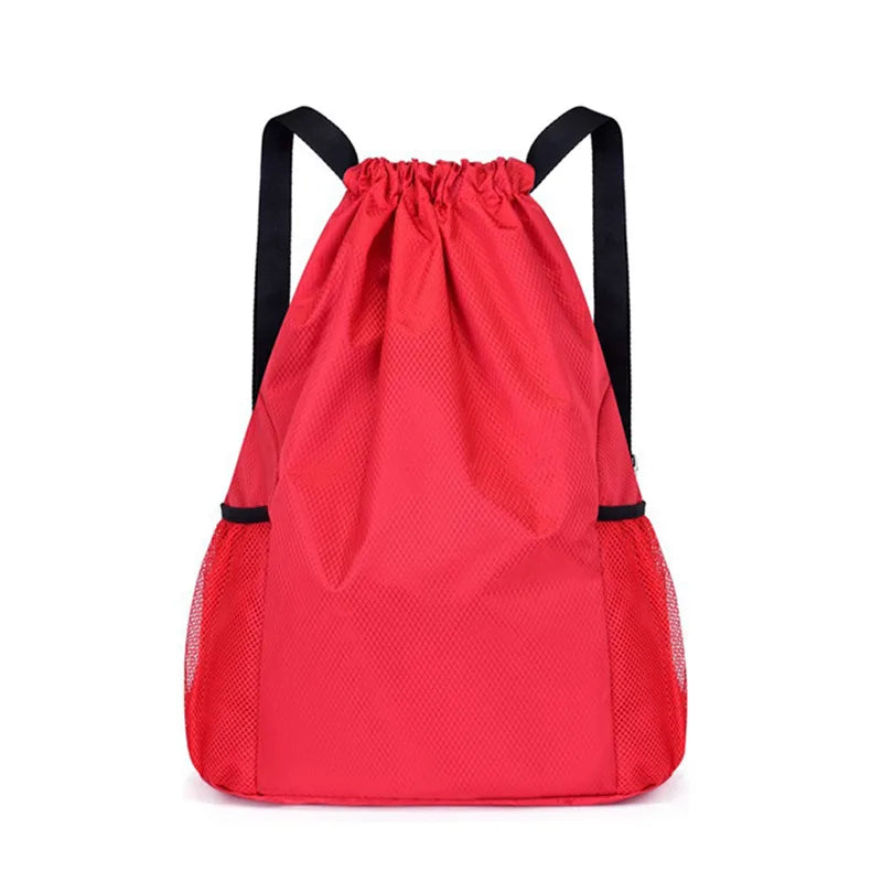 Sports Drawstring Backpack Sport Fitness Travel Outdoor Sackpack Women And Men Large Capacity Gym Swim Beach Bags Basketball Bag - Velora