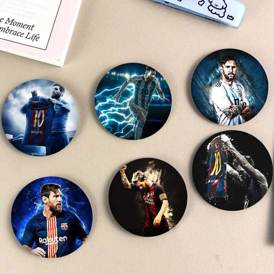 M-Messi Photo Brooches Creative Round Badge Gifts Pins 32/44/58mm - Velora