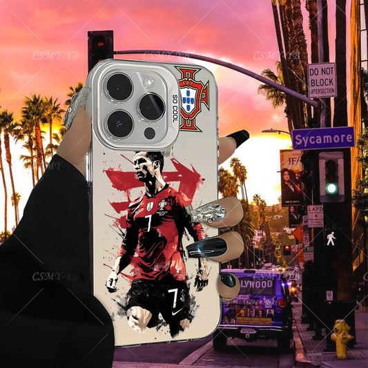 Ronaldo Portugal Kawaii Anime Tough Phone Cases For iPhone 16 15 14 13 12 11 X XR XS 7 8 Plus Pro Max iPhone13 Mini ProMax case - Velora