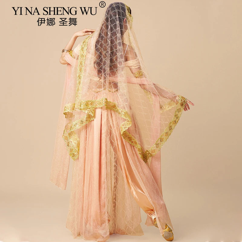 Western Regions Princess Set Dunhuang Dance Belly Dance Bollywood Costume Cosplay Exotic Scenery Indian Dance Performance Set - Velora