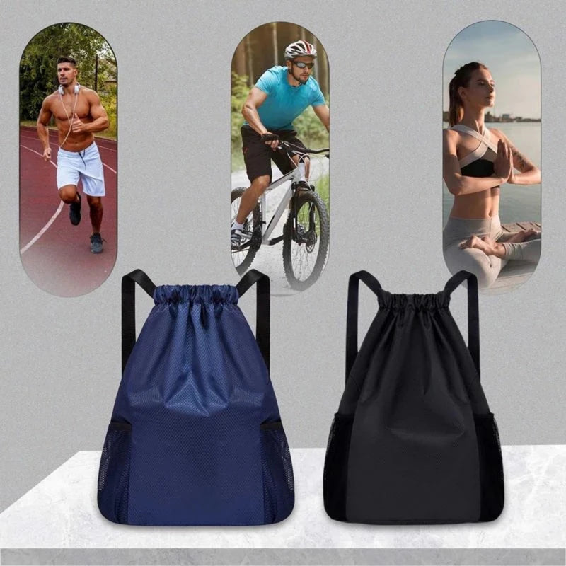 Sports Drawstring Backpack Sport Fitness Travel Outdoor Sackpack Women And Men Large Capacity Gym Swim Beach Bags Basketball Bag - Velora
