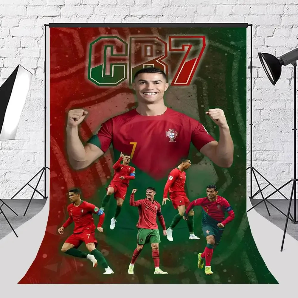 C-Cristiano R-Ronaldo Decoration Background Photography Party Bedroom Living Room Decoration Shooting Cloth Tapestry Flag Velora