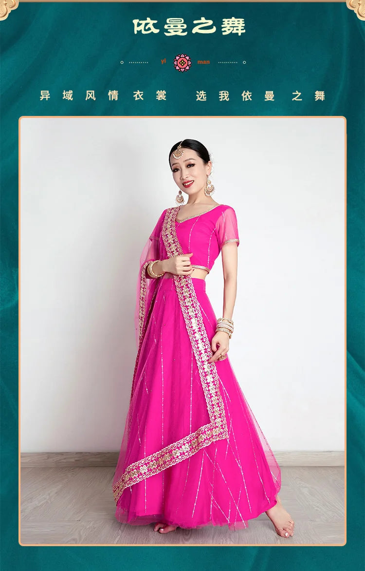 Traditional Indian Clothing Pakistani Sari Women's Elegant Dress Party Cosplay Dance Dress Stage Dress Velora