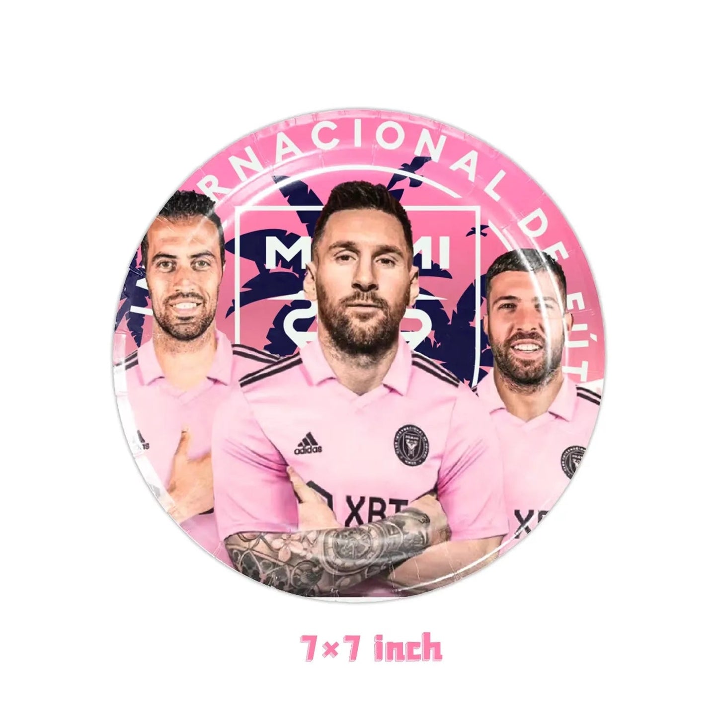 Soccer Club Stars AMessi Birthday Decor Football Disposable Tableware Set Tablecloth Balloons Plate Boy Girl Kids Party Supplies - Velora