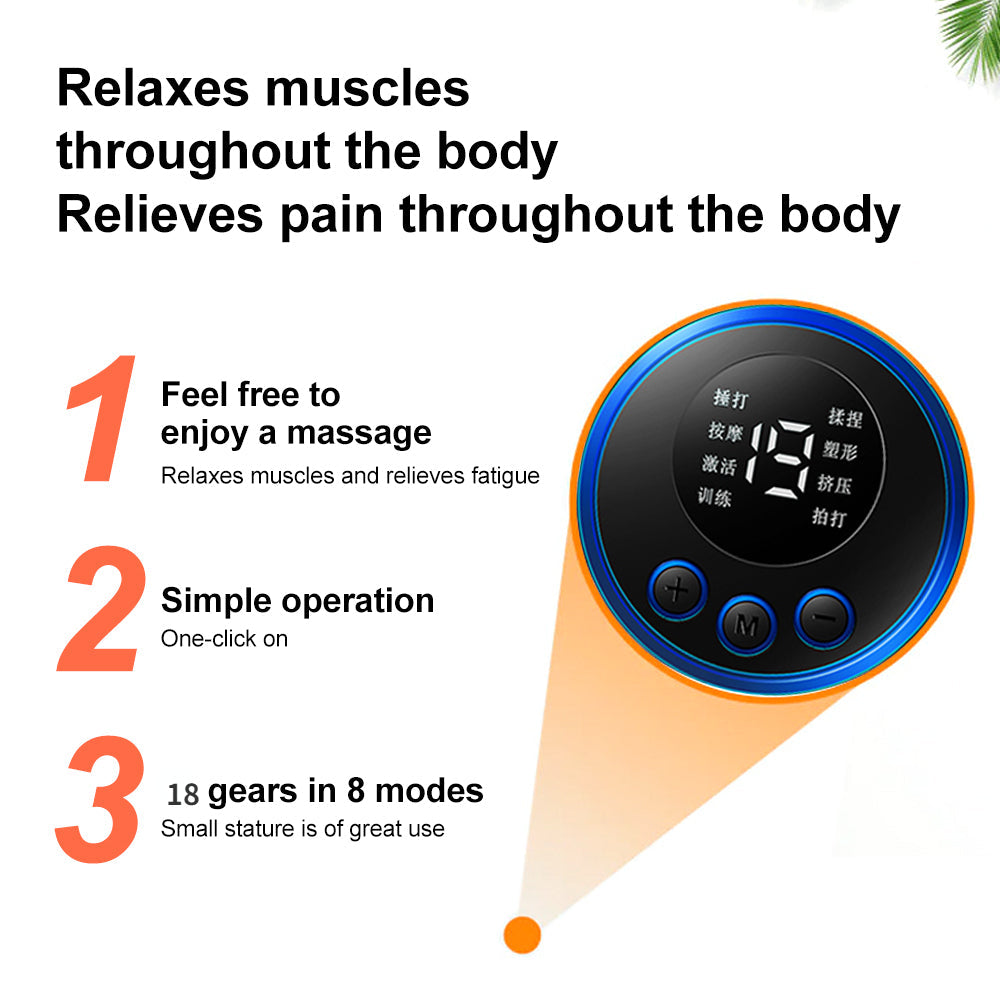 EMS Neck Massager Mini Cervical Back Muscle Pain Relief Patch Massageador Stimulator Mat Portable Leg Body Health Care Tool Velora