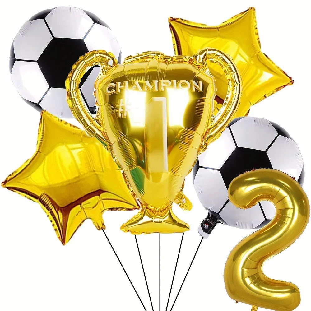 Soccer Club Stars AMessi Birthday Decor Football Disposable Tableware Set Tablecloth Balloons Plate Boy Girl Kids Party Supplies - Velora