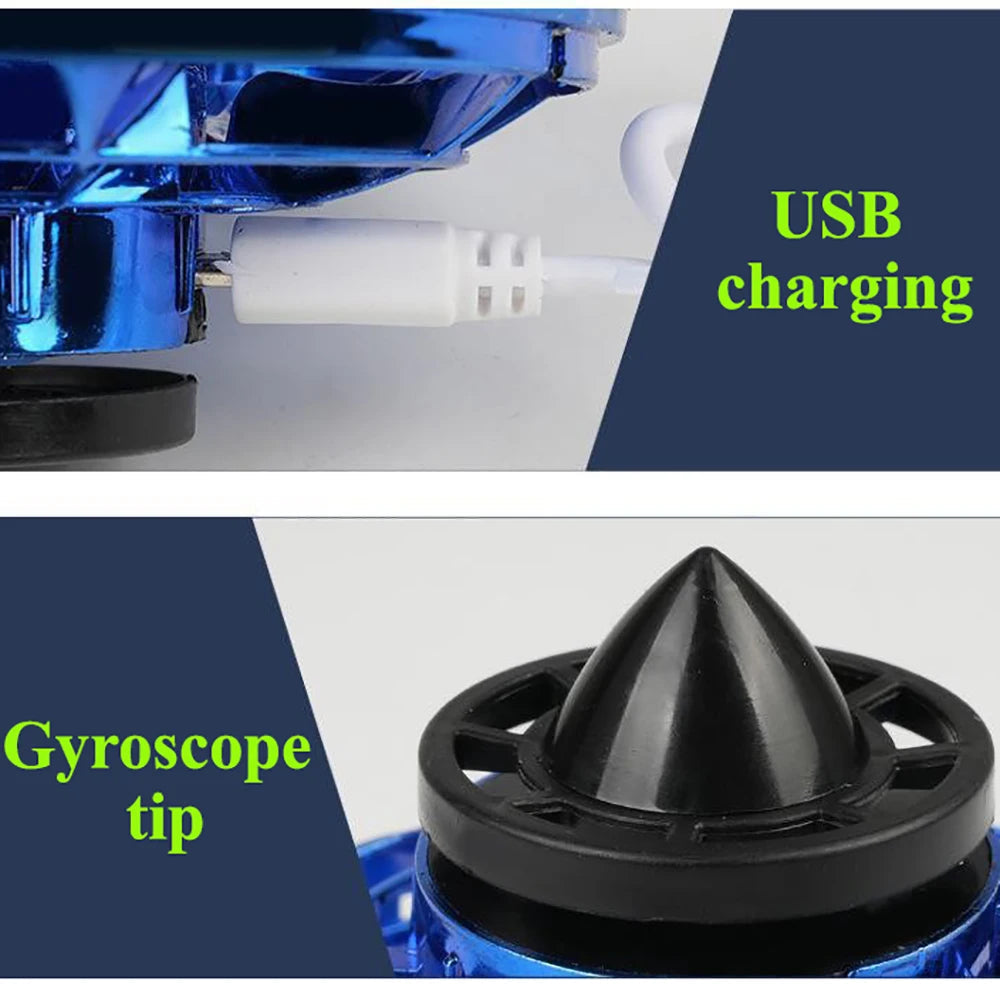 1pc Teenager Flying Spinner UFO Boomerang Mini Drone Magic Levitation Light-emitting Gyroscope Induction Decompression Toys Velora