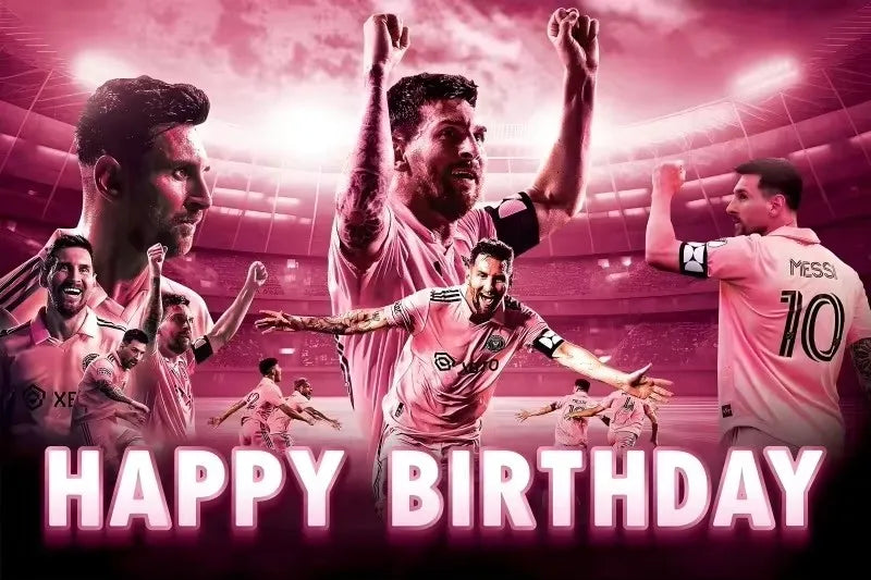 Soccer Club Stars AMessi Birthday Decor Football Disposable Tableware Set Tablecloth Balloons Plate Boy Girl Kids Party Supplies - Velora