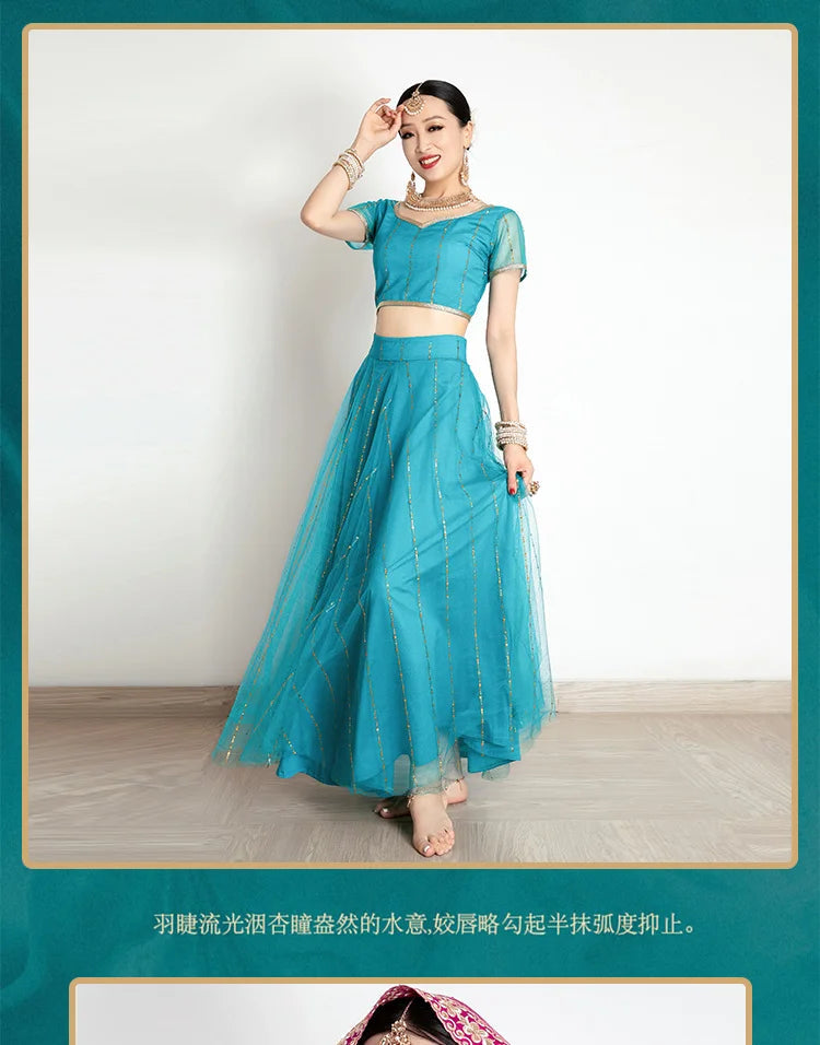 Traditional Indian Clothing Pakistani Sari Women's Elegant Dress Party Cosplay Dance Dress Stage Dress Velora