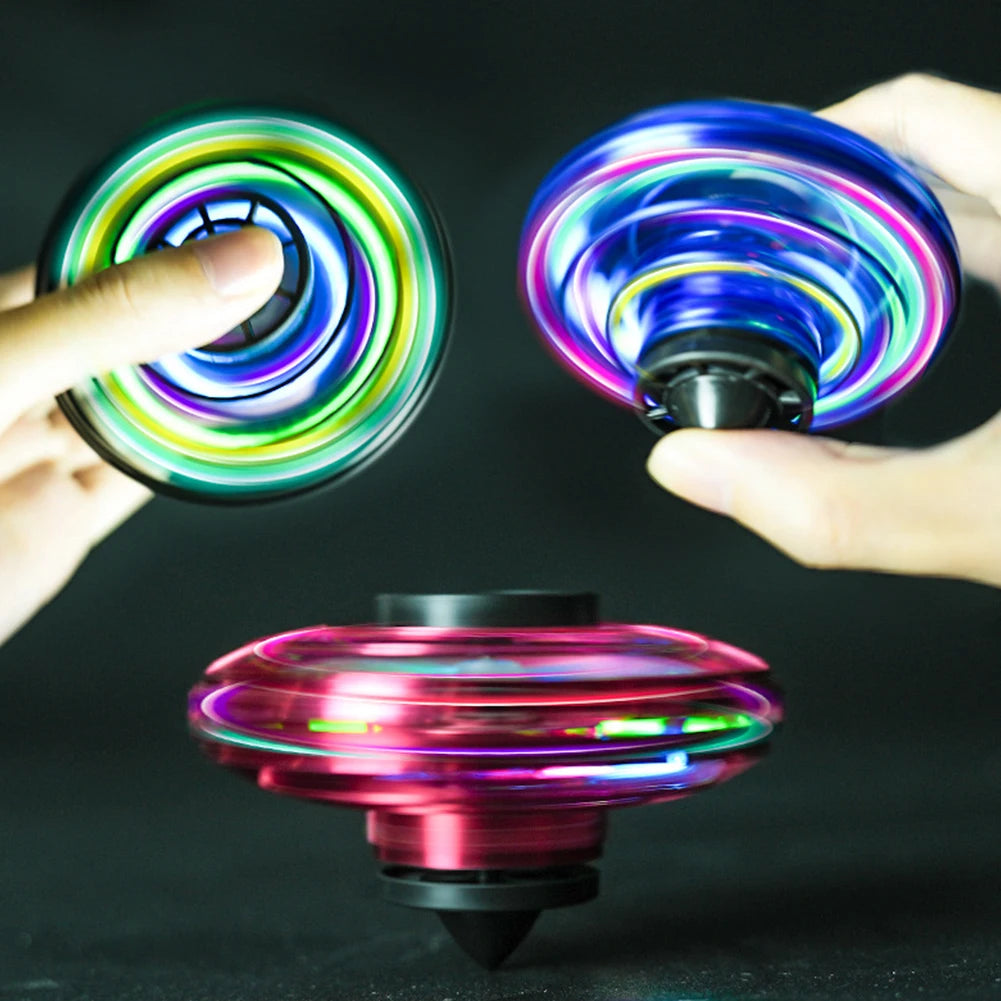 Helicopter Spinner Toy 360° Rotating Flying Fingertip Spinners 100mAh with LED Lights for Adult Kids Decompression Toy Velora