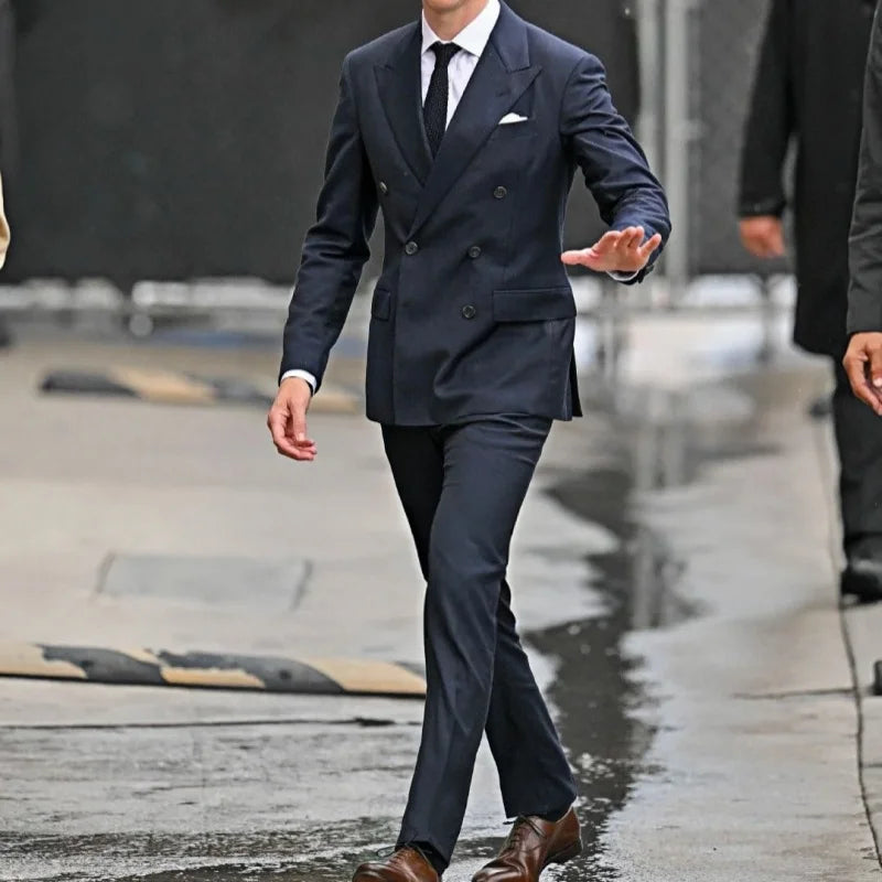 Suit (Blazer+ Vest + Pants) Men's Business Gentleman Fashion Slim Work Solid Color Plus Size Fair Dress Wedding Best Man Suit - Velora