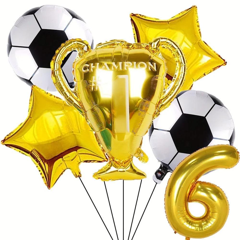 Soccer Club Stars AMessi Birthday Decor Football Disposable Tableware Set Tablecloth Balloons Plate Boy Girl Kids Party Supplies - Velora