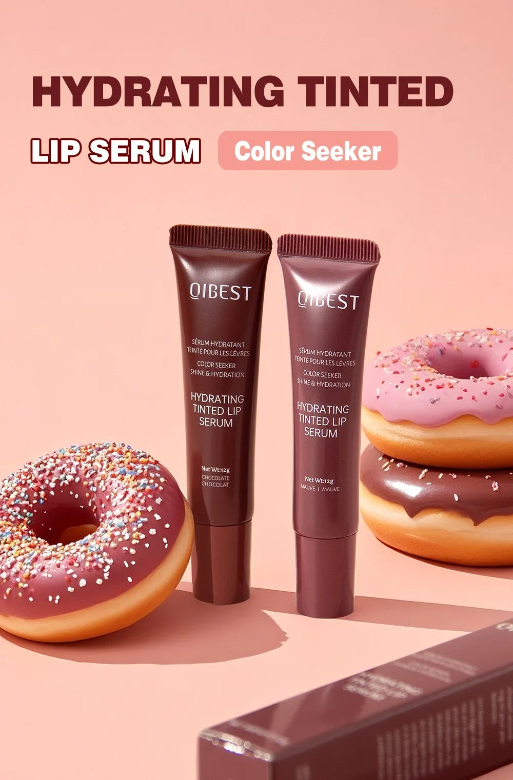 Crystal Dark Brown Mirror Water Lip Gloss Nude Lip Glaze Transparent Glass Oil Waterproof Liquid Lipstick Clear Tint Makeup Velora