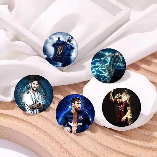 M-Messi Photo Brooches Creative Round Badge Gifts Pins 32/44/58mm - Velora