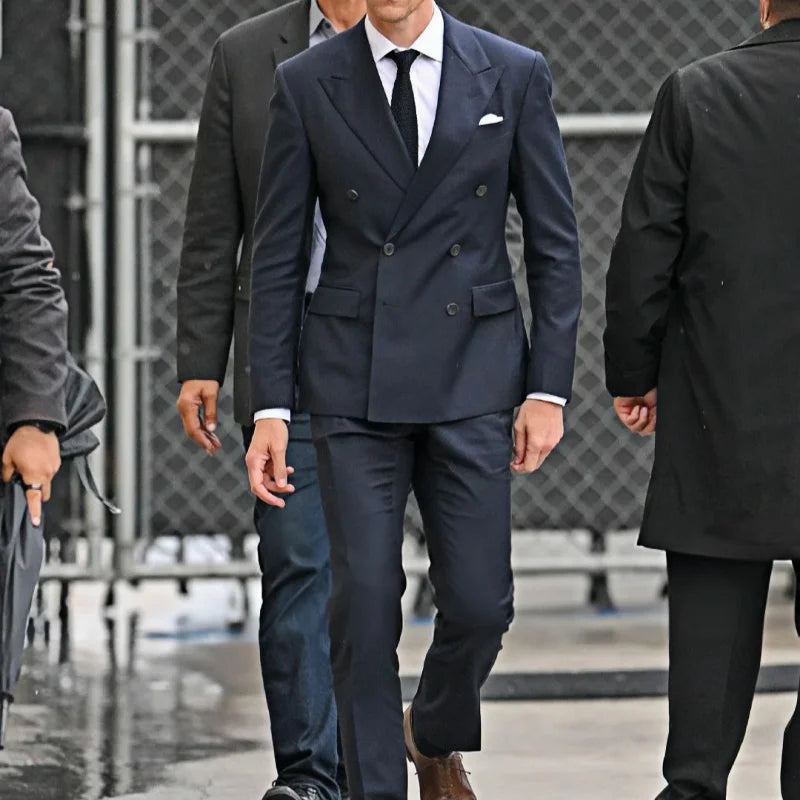 Suit (Blazer+ Vest + Pants) Men's Business Gentleman Fashion Slim Work Solid Color Plus Size Fair Dress Wedding Best Man Suit - Velora