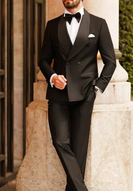 Suits for Men Slim Fit 3 Pieces Male Suit Jacket Vest with Pants Wedding Tuxedo - Velora