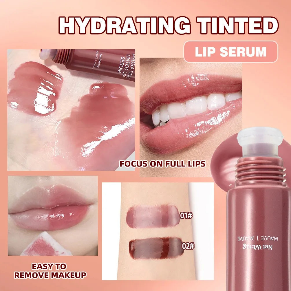 Crystal Dark Brown Mirror Water Lip Gloss Nude Lip Glaze Transparent Glass Oil Waterproof Liquid Lipstick Clear Tint Makeup Velora