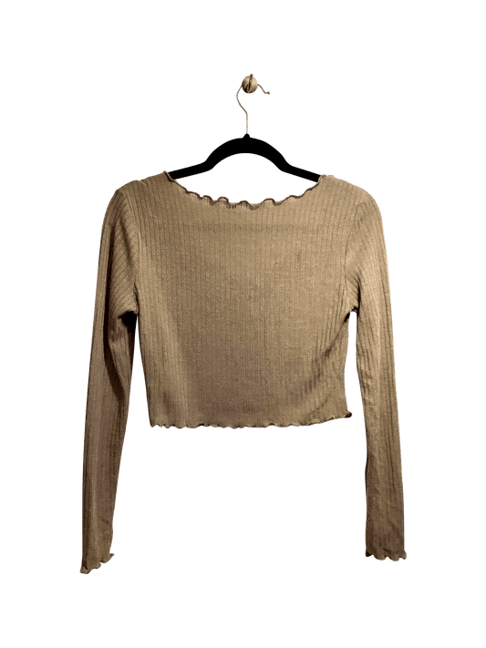 SHEIN Regular fit Crop top in Brown - S - Velora Luxury Fashion