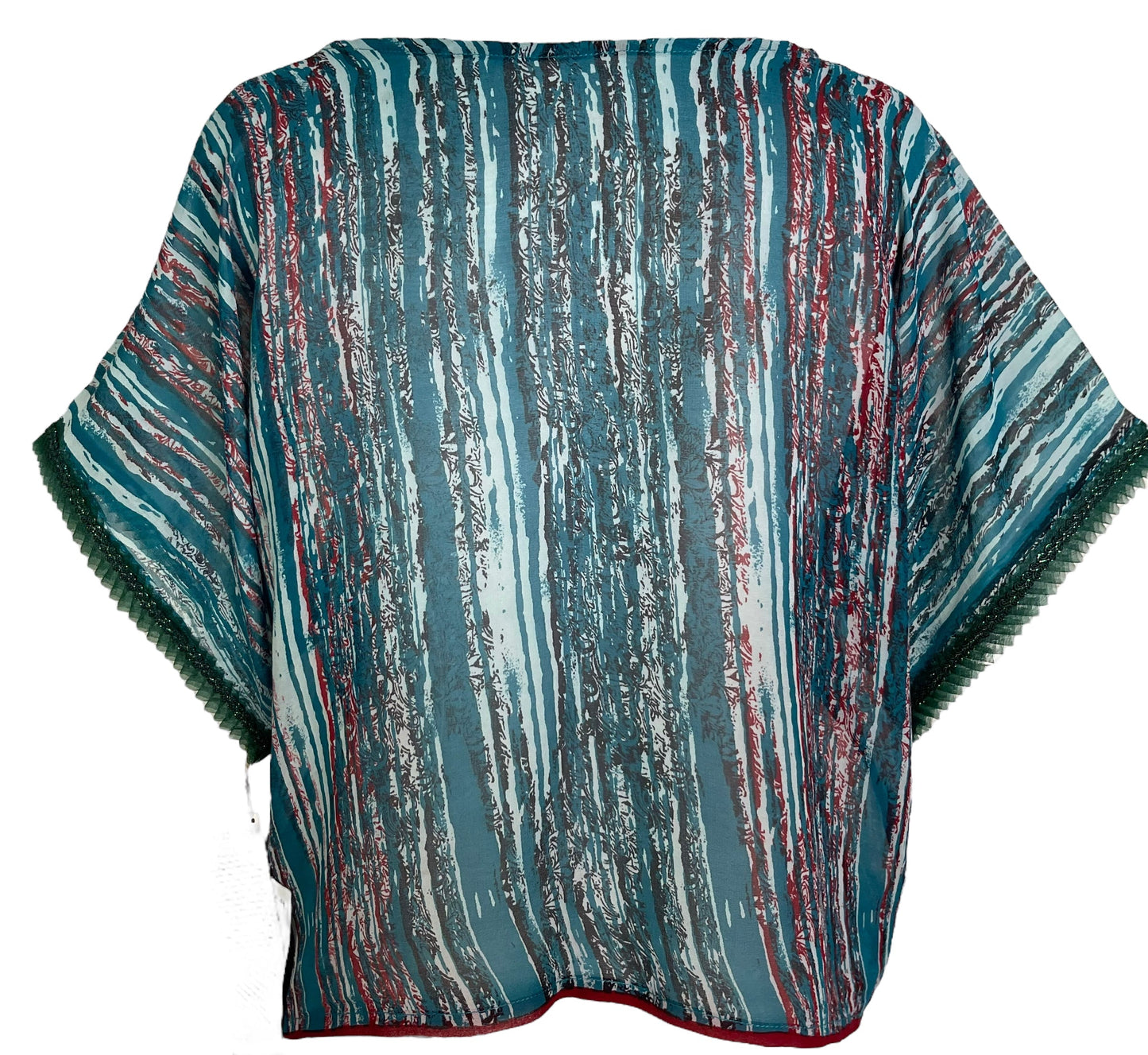 PRG6031 Sheer Avatar Pure Silk Boxy Top - Velora