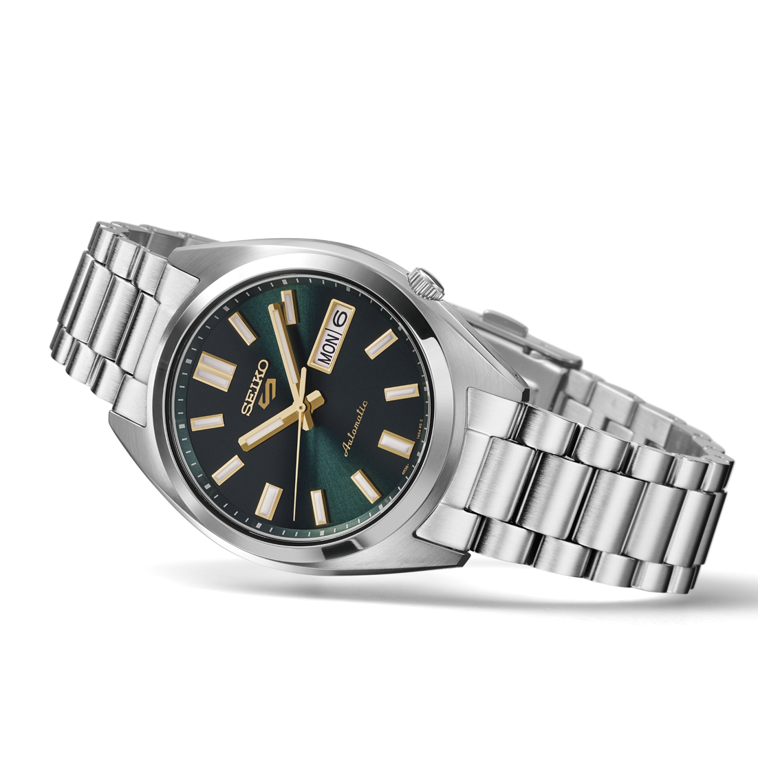 SEIKO 5 Sports SNXS Vintage Gold Collection in Green Tie | SRPL57K1