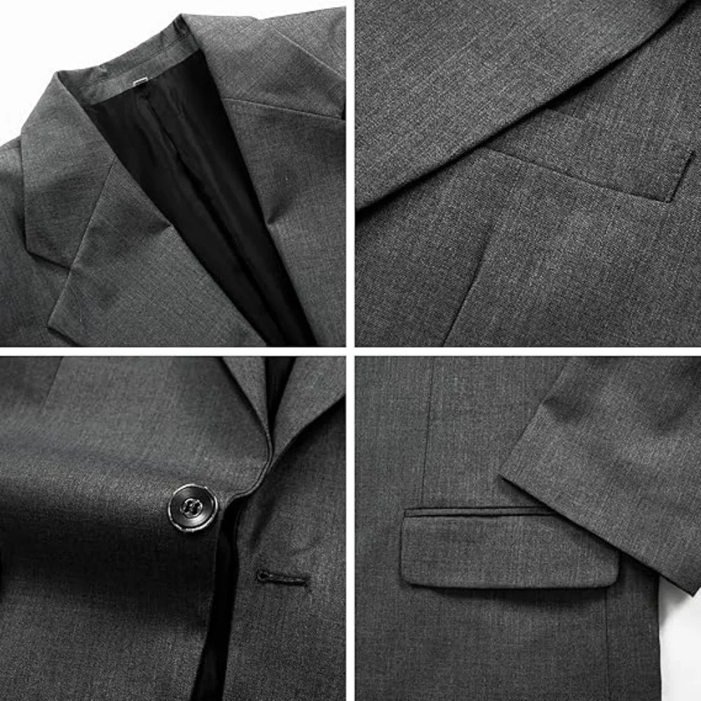 Men's suit - 3-piece tailored men's tuxedo suitable for parties weddings balls and business 2-piece solid-color suit jacket Velora