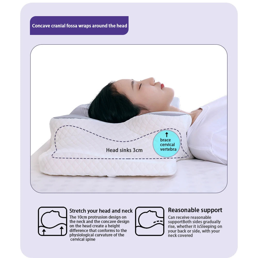 Memory Foam Pillow, Slow Rebound Neck Pillow, Pain Relief, Sleep Pillow Velora