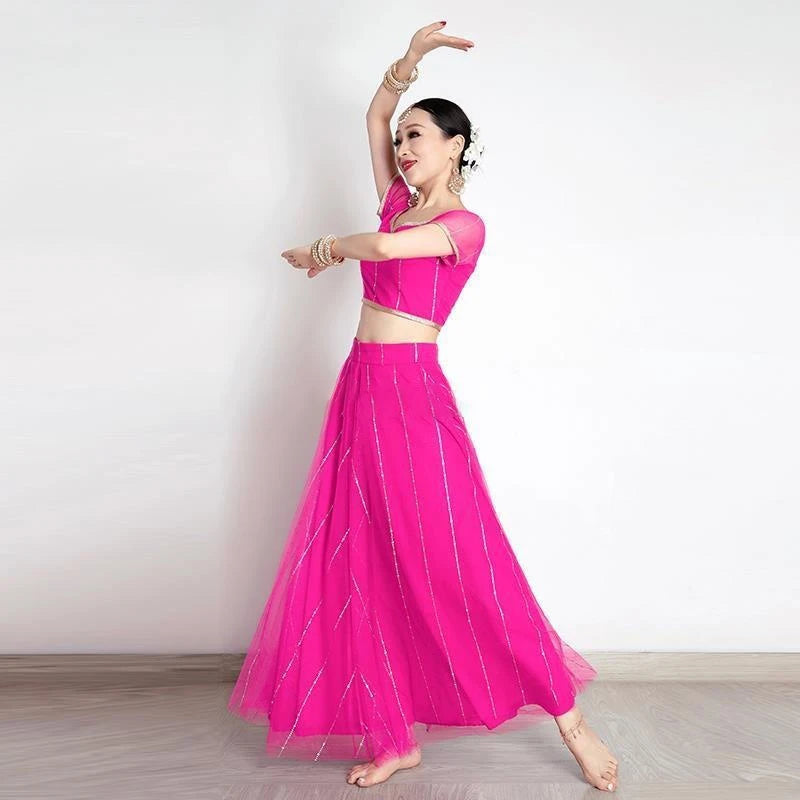 Traditional Indian Clothing Pakistani Sari Women's Elegant Dress Party Cosplay Dance Dress Stage Dress Velora
