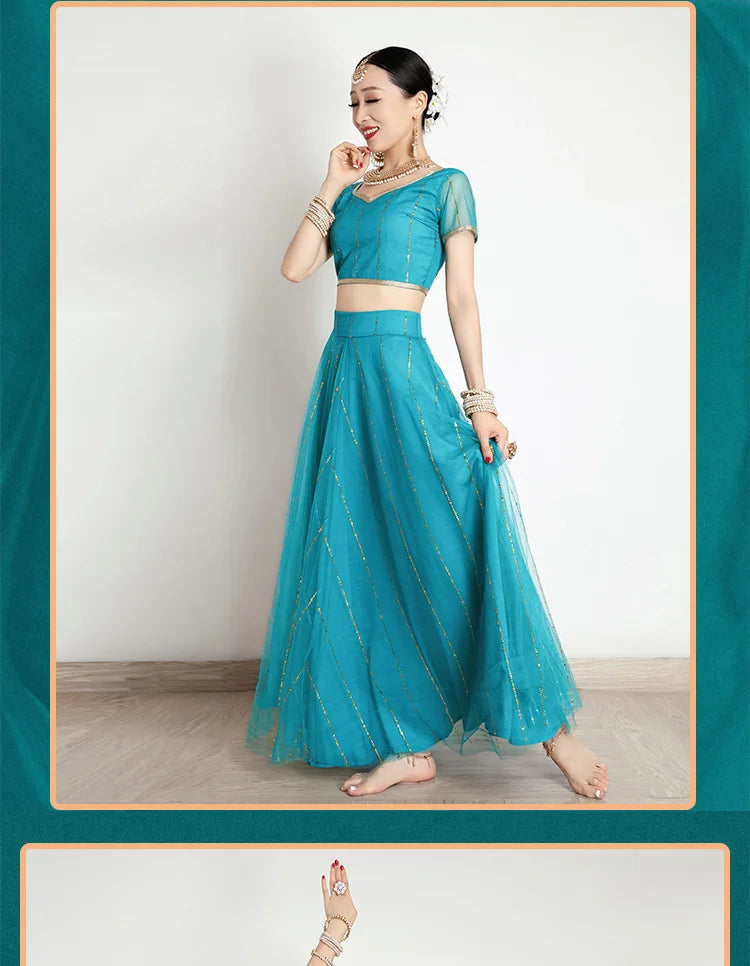Traditional Indian Clothing Pakistani Sari Women's Elegant Dress Party Cosplay Dance Dress Stage Dress Velora