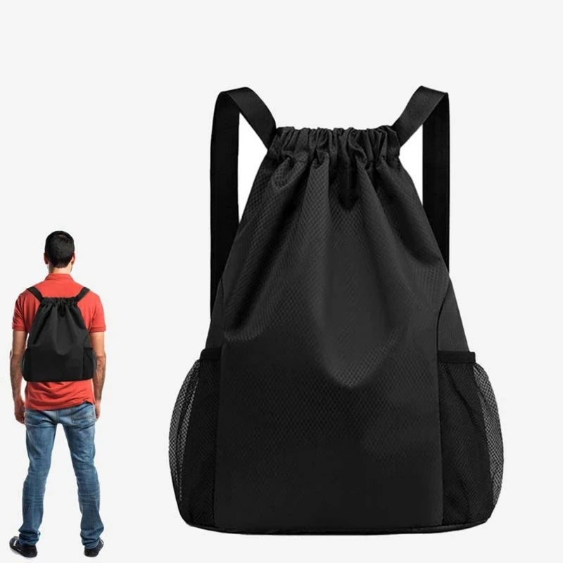 Sports Drawstring Backpack Sport Fitness Travel Outdoor Sackpack Women And Men Large Capacity Gym Swim Beach Bags Basketball Bag - Velora