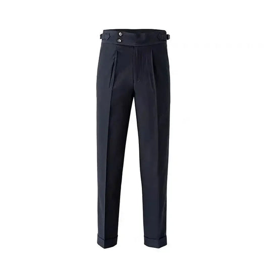 Suit Trousers for Men Pocket British Style Slim Fit Man Suits Pants Fashion Clothing Up Thin Casual Stylish Elegant Summer 2025 - Velora