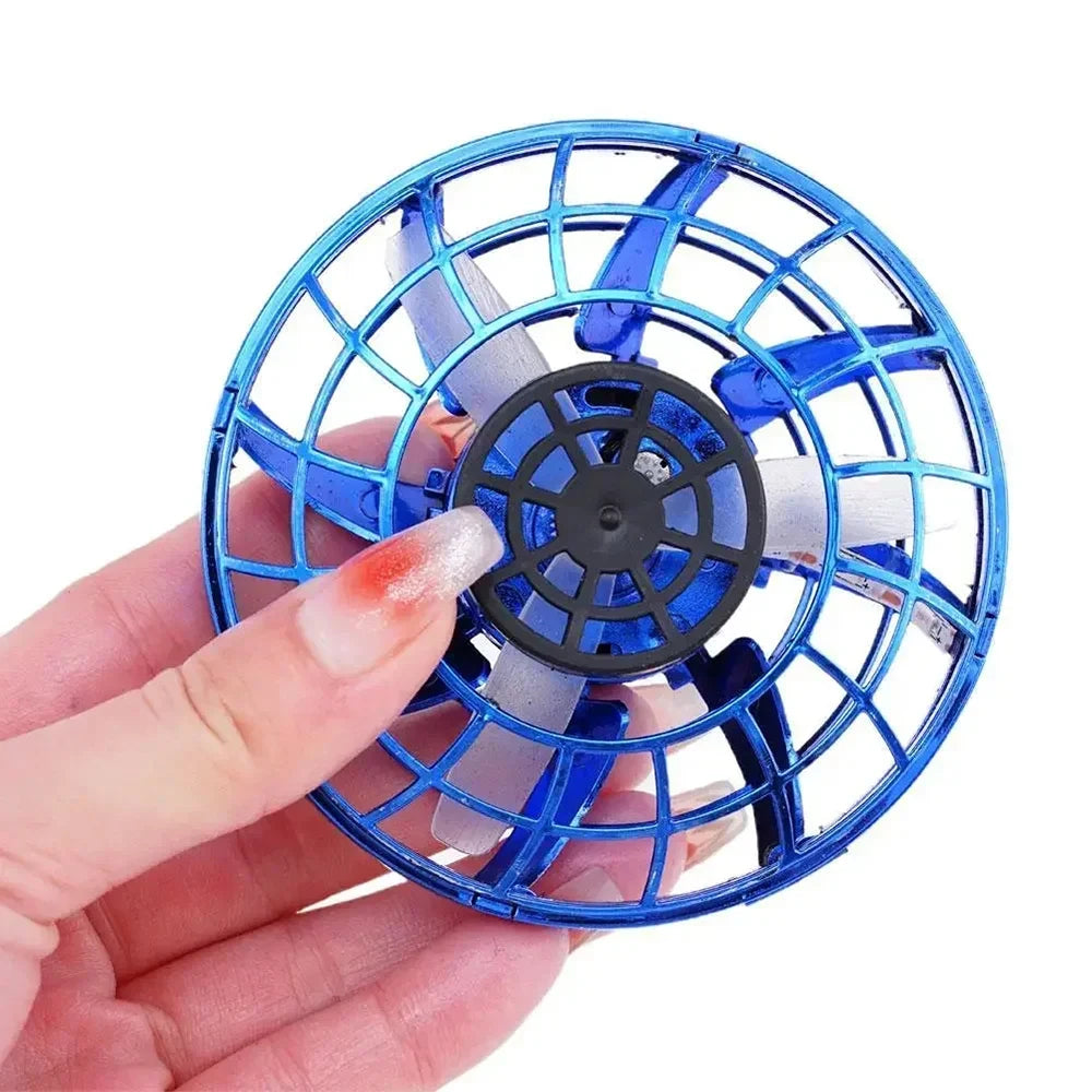 1pc Teenager Flying Spinner UFO Boomerang Mini Drone Magic Levitation Light-emitting Gyroscope Induction Decompression Toys Velora