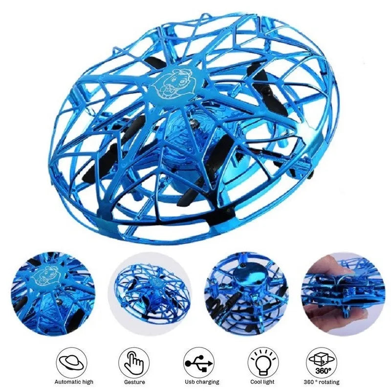 Rc Quadcopter Flying Helicopter Magic Hand UFO Ball Aircraft Sensing Mini Induction Drone Kids Electric Electronic Toy Velora