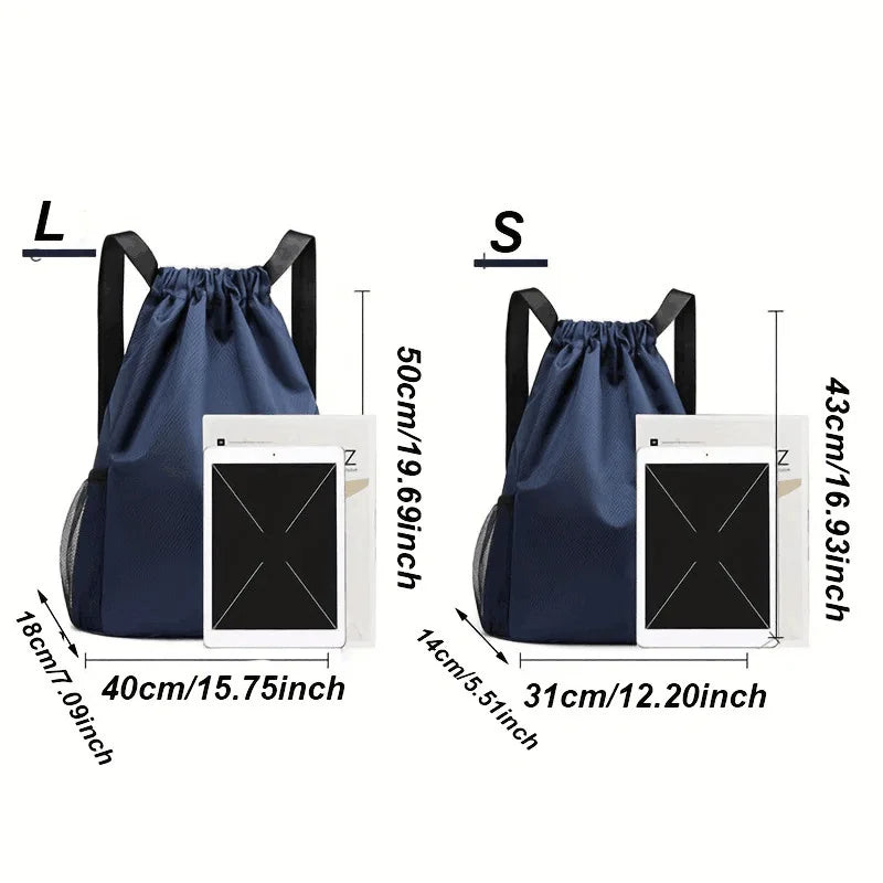 Sports Drawstring Backpack Sport Fitness Travel Outdoor Sackpack Women And Men Large Capacity Gym Swim Beach Bags Basketball Bag - Velora